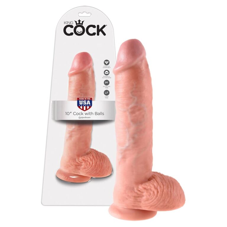 Dildo King Cock with Balls 10"