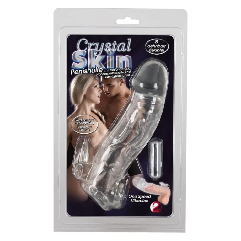 Menge Penisi Chrystal Skin Penis Sleeve Vibro