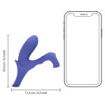 Vibrating Cockring with Clit Stimulation Blue - Figura 8