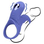 Vibrating Cockring with Clit Stimulation Blue - Figura 1