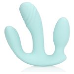 Vibrator Silikoni Three-In-One Liquid Breezy Blue - Figura 7