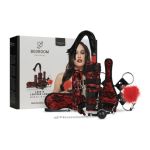 Lace & Leather Look - 8 Piece Bondage Set - Red - Figura 1
