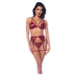 Three Piece Bra Set - S Wine Red - Figura 1