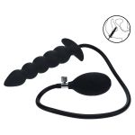 Beaded Inflatable Silicone Anal Plug - Figura 1