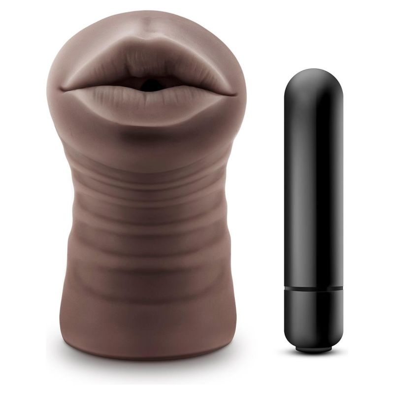 Krystal Vibrating Stroker Brown (1)