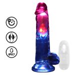 LED Vibrating Straight Cock with Balls 20cm - Figura 1
