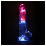 LED Vibrating Straight Cock with Balls 20cm - Figura 6