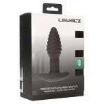 Vibrating and Rotating Ribbed Silicone Anal Plug - Figura 2