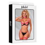 Pauline Bra+Panties+LegRings+NeckRing BlackPinkS-M - Figura 3