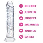 Dildo Glamor Sparkling Clear - Figura 4