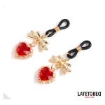 Gem Pendant nipple clamps Red - Figura 2