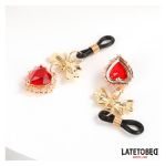 Gem Pendant nipple clamps Red - Figura 3
