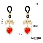 Gem Pendant nipple clamps Red - Figura 4