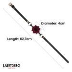 Gold Metal rose mouth gag Black - Figura 5