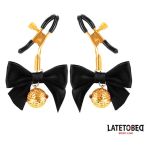 Nipple clamps with Bow Black - Figura 1