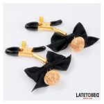 Nipple clamps with Bow Black - Figura 4