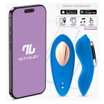 Silicone Rechargeable Panty Vibrator App Blue Cl50 - Figura 1