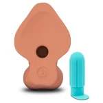 Slipskin Realistic Silicone Dildo 9 Inch Curved Mocha - Figura 8