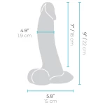 Slipskin Realistic Silicone Dildo 9 Inch Curved Mocha - Figura 10