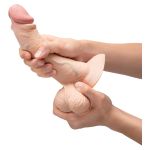 Slipskin Realistic Silicone Dildo 20cm Curved Cream - Figura 11