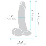 Slipskin Realistic Silicone Dildo 20cm Curved Cream - Figura 4