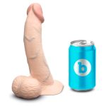 Slipskin Realistic Silicone Dildo 20cm Curved Cream - Figura 5