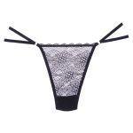 Lace and Mesh Thong One Size BK - Figura 3