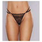 Lace and Mesh Thong One Size BK - Figura 1