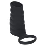 Vibrating Ribbed Silicone Cock Sleeve and Ball Ring - Figura 3