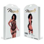 Leopard Halter Fishnet Bodysuit Queen Size - Figura 3