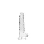 Realistic Dildo with Balls 18cm Transparent - Figura 5