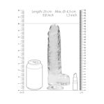 Realistic Dildo with Balls 23cm Transparent - Figura 6