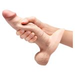 Slipskin Realistic Silicone Dildo 8 Inch Girthy Cream - Figura 3