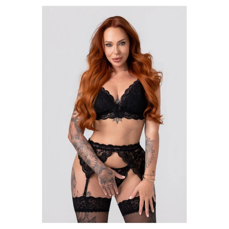 3-Piece Open Crotch Set Tina S/M