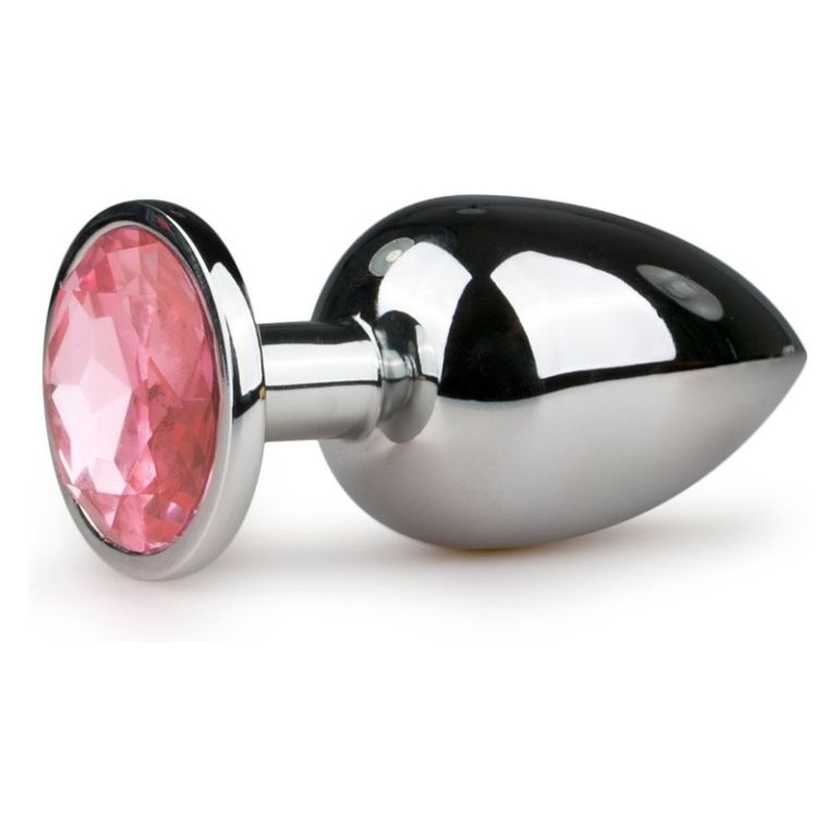 Anal Plug Silver/Pink L