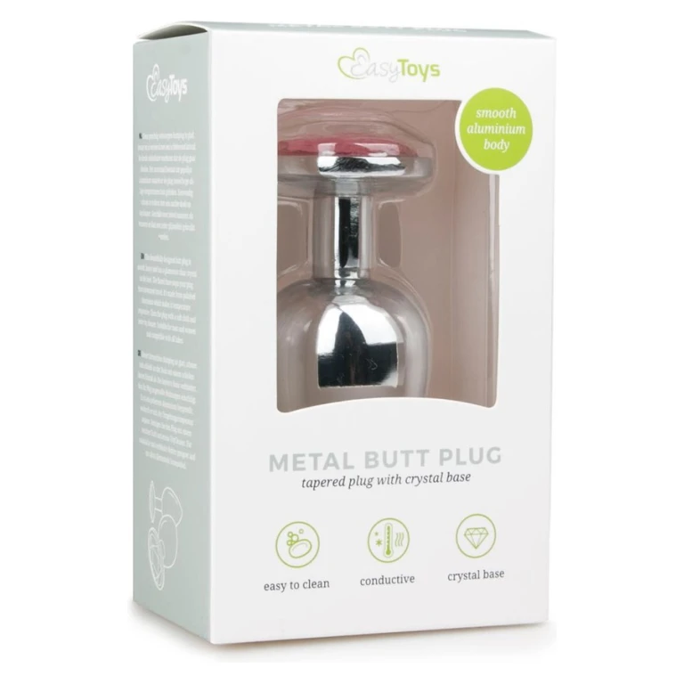 Anal Plug Silver/Pink L