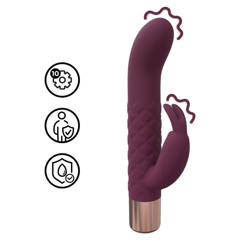 Vibrator Mini Rabbit Burgundy